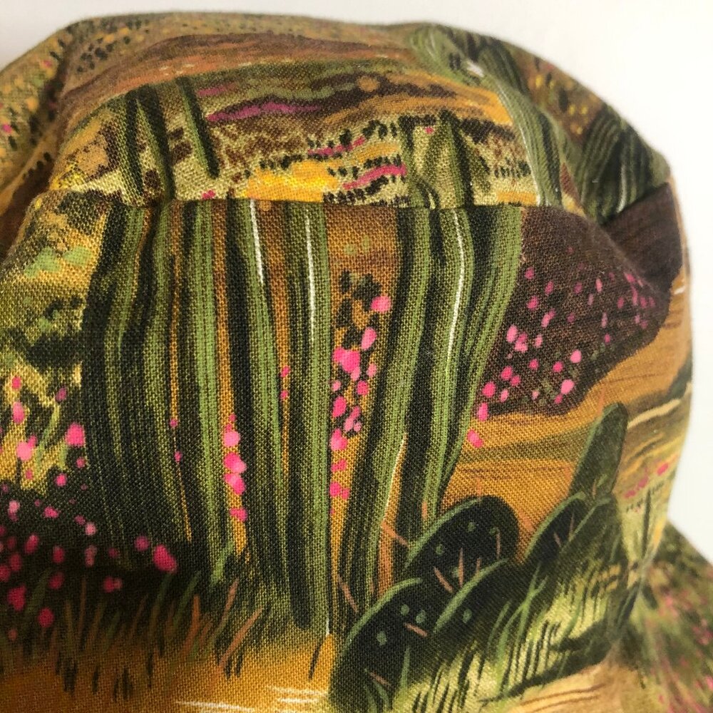 Art Print Bucket Hat — Painterly Landscape Design in Earth Tones - Picture 8 of 11
